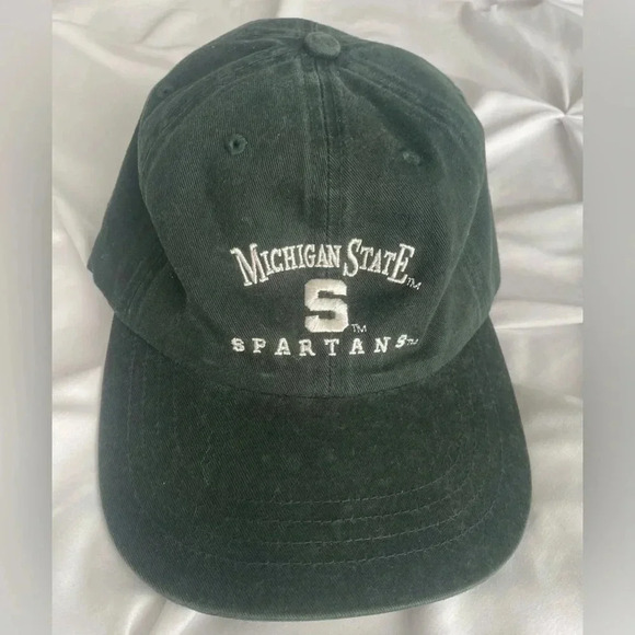 Michigan State Spartans’ Collegiate Adjustable Cap Pro Players Green Unisex EUC - Picture 1 of 6